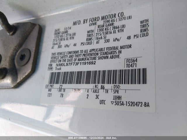Ford Transit Connect Xlt 2015 NM0LS7F73F1191692 Image 9