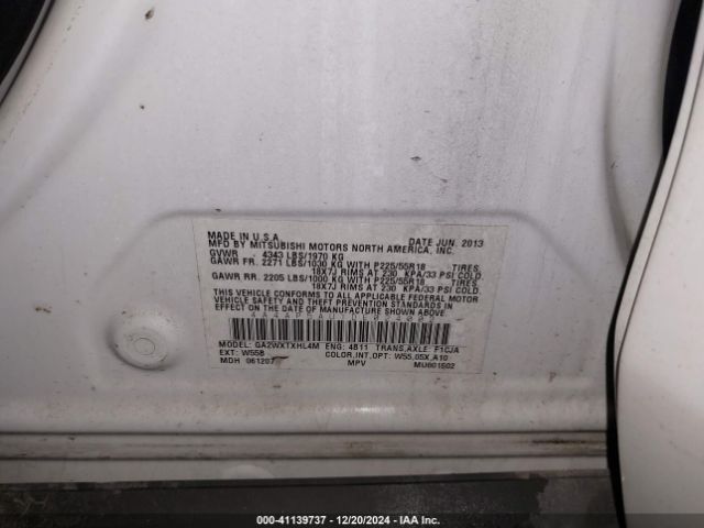 2013 MITSUBISHI OUTLANDER SPORT 4A4AP5AU1DE024002 Photo 8