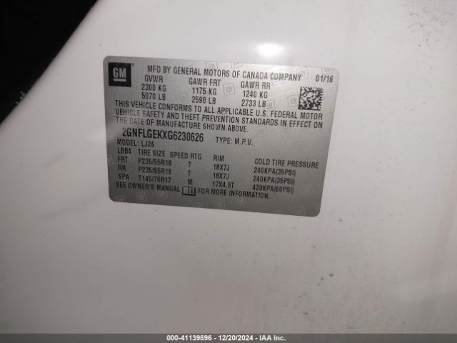 2GNFLGEKXG6230626 Chevrolet Equinox Ltz
