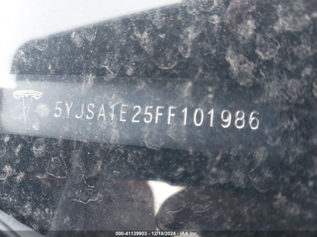 2015 TESLA MODEL S 5YJSA1E25FF101986 Photo 8