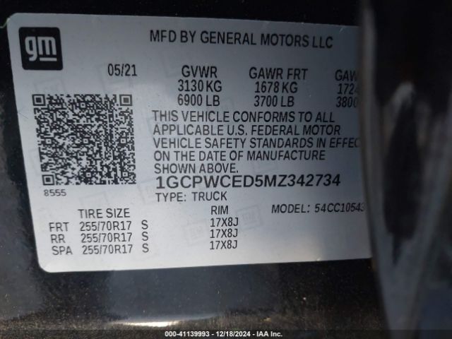 1GCPWCED5MZ342734 Chevrolet Silverado 1500 2wd  Short Bed Lt