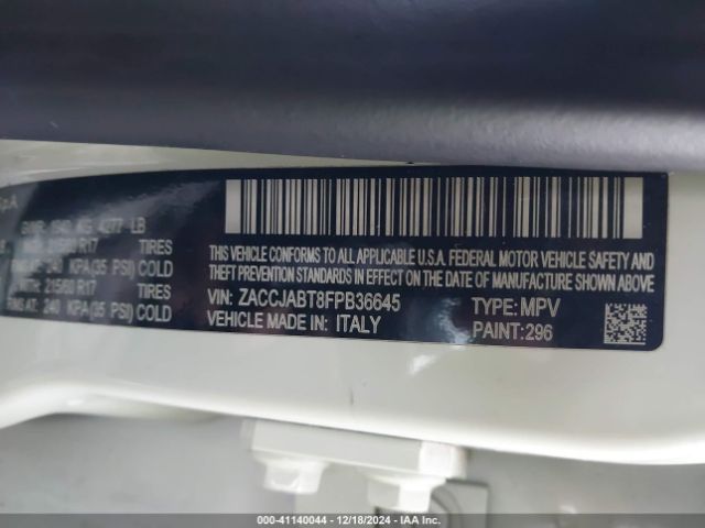 ZACCJABT8FPB36645 Jeep Renegade Latitude