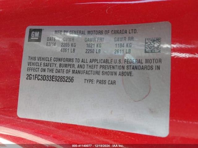 2G1FC3D33E9285256 Chevrolet Camaro 2lt