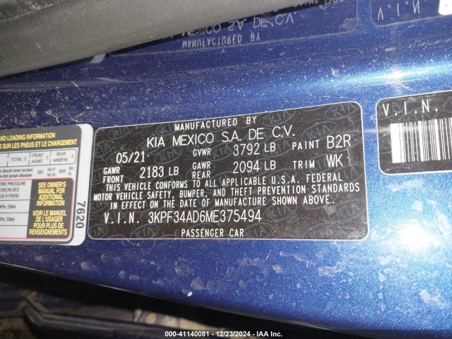 KIA Forte Gt-line 2021 3KPF34AD6ME375494 Image 9