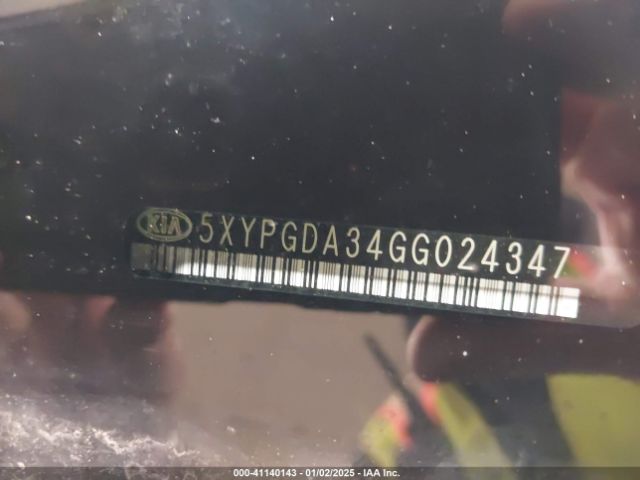 5XYPGDA34GG024347 KIA Sorento 2.4l Lx