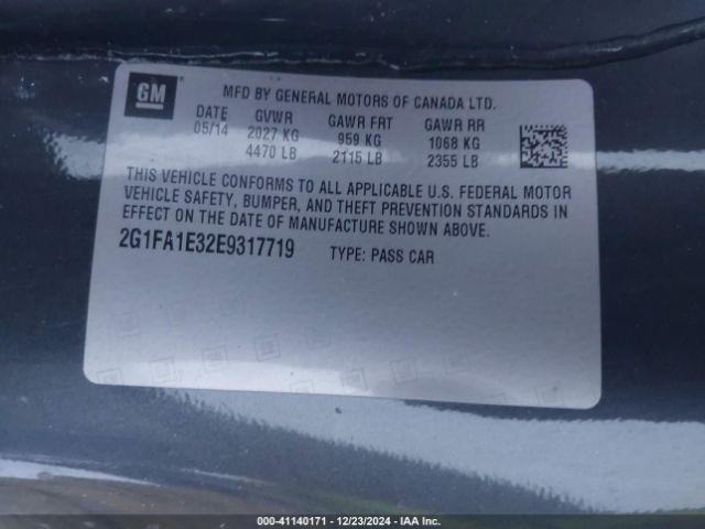 2G1FA1E32E9317719 Chevrolet Camaro 2ls