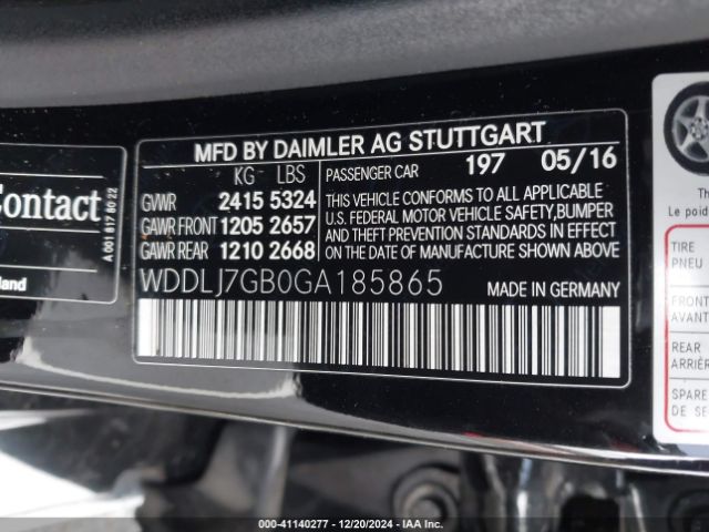 WDDLJ7GB0GA185865 Mercedes-Benz Amg Cls 63 S 4matic