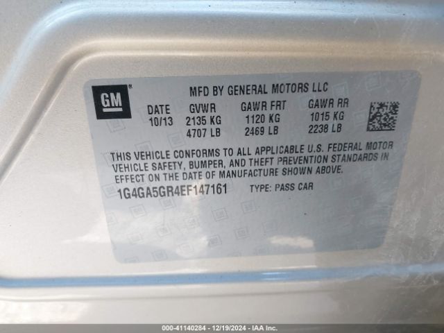 1G4GA5GR4EF147161 Buick Lacrosse