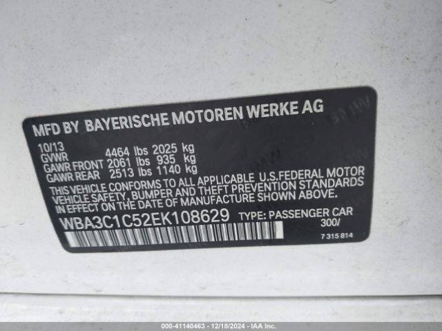 WBA3C1C52EK108629 BMW 328I