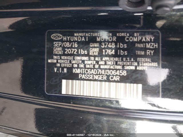 KMHTC6AD7HU306458 Hyundai Veloster