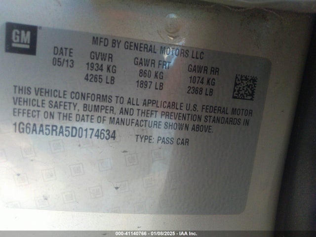 2013 CADILLAC ATS 1G6AA5RA5D0174634 Photo 8