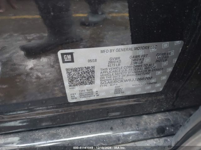 5GAERCKW9JJ260702 Buick Enclave Premium