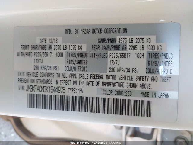 Mazda Cx-5 Touring 2019 JM3KFACM3K1544976 Image 9