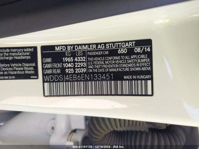 Mercedes-Benz CLA 250 2014 WDDSJ4EB6EN133451 Image 9