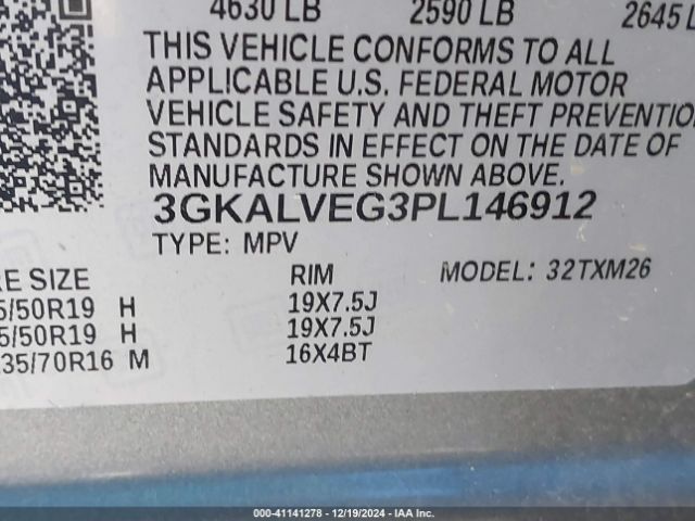 3GKALVEG3PL146912 GMC Terrain Awd Slt