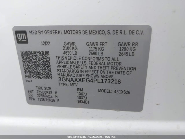 Chevrolet Equinox Awd Premier 2023 3GNAXXEG4PL173216 Image 9