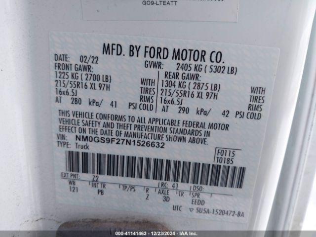 NM0GS9F27N1526632 Ford Transit Connect Xlt Passenger Wagon