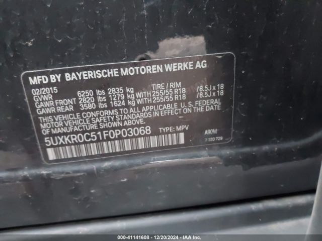 5UXKR0C51F0P03068 BMW X5 Xdrive35i