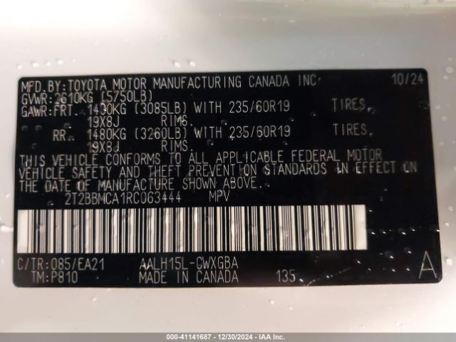 2T2BBMCA1RC063444 Lexus Rx 350h Premium