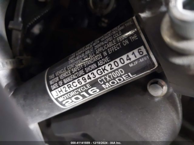 2016 HONDA CTX700 JH2RC6943GK200416 Photo 9