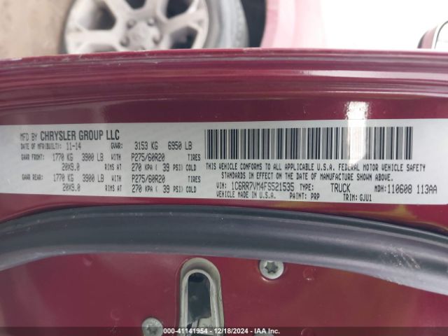 1C6RR7VM4FS521535 RAM 1500 Laramie
