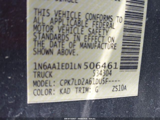1N6AA1ED1LN506461 Nissan Titan Pro-4x 4x4