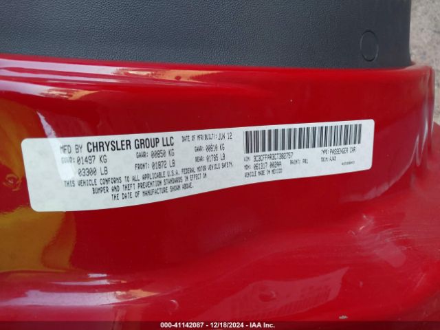2012 FIAT 500 3C3CFFAR3CT382757 Photo 8