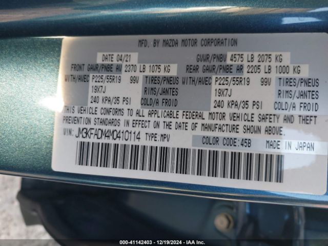 JM3KFADM4M0410114 Mazda Cx-5 Grand Touring