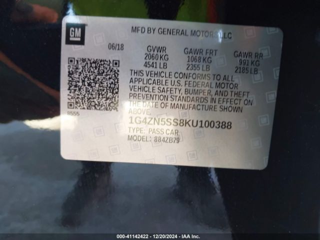 1G4ZN5SS8KU100388 Buick Lacrosse Fwd Preferred