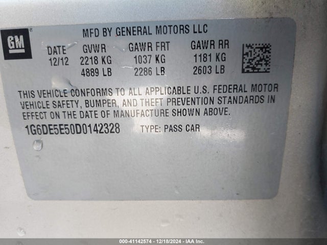 2013 CADILLAC CTS 1G6DE5E50D0142328 Photo 8