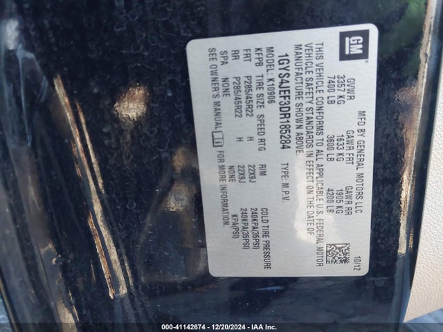 2013 CADILLAC ESCALADE ESV 1GYS4JEF3DR185284 Photo 8