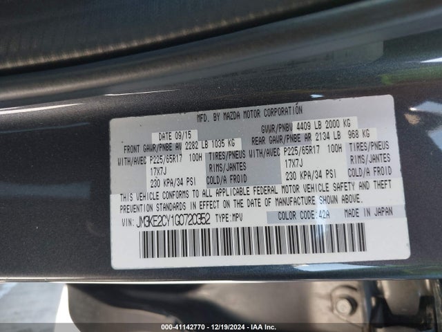 Mazda Cx-5 Touring 2016 JM3KE2CY1G0720352 Image 9