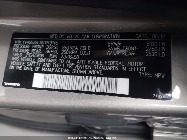2013 VOLVO XC70 YV4952BL0D1149145 Photo 8