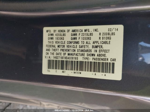 1HGCT1B7XEA009165 Honda ACCORD EX