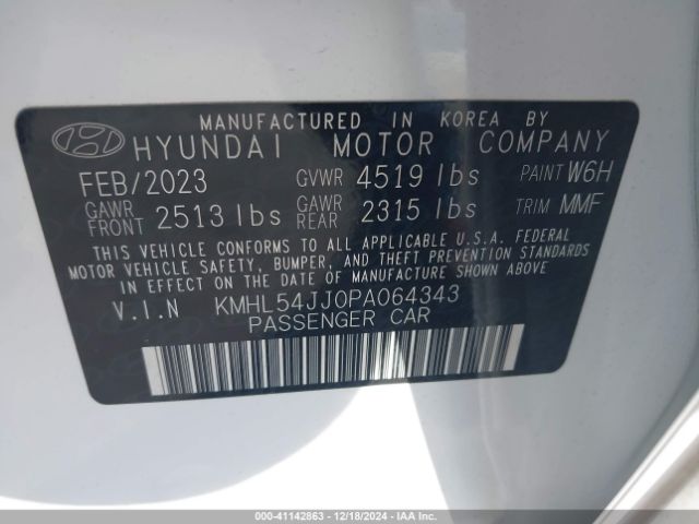 KMHL54JJ0PA064343 Hyundai Sonata Hybrid Limited