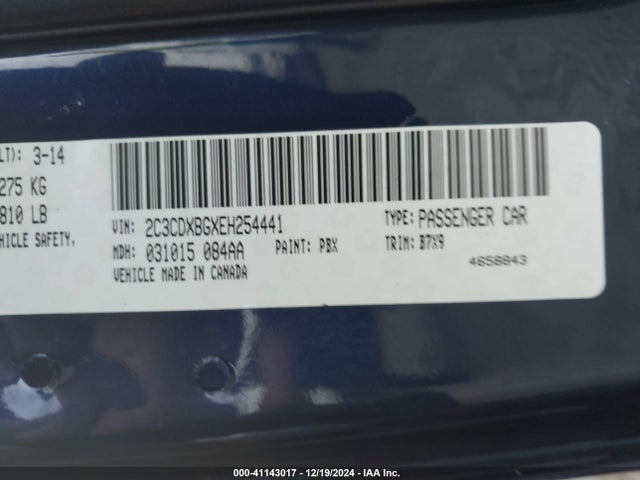 Dodge Charger Se 2014 2C3CDXBGXEH254441 Image 9