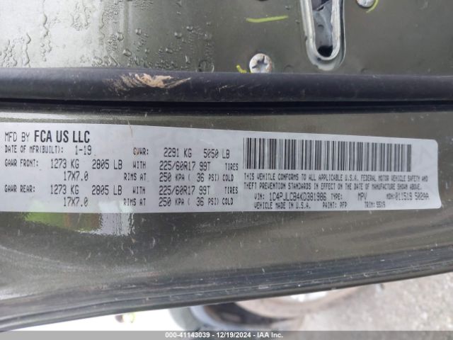 1C4PJLCB4KD381986 Jeep Cherokee Latitude