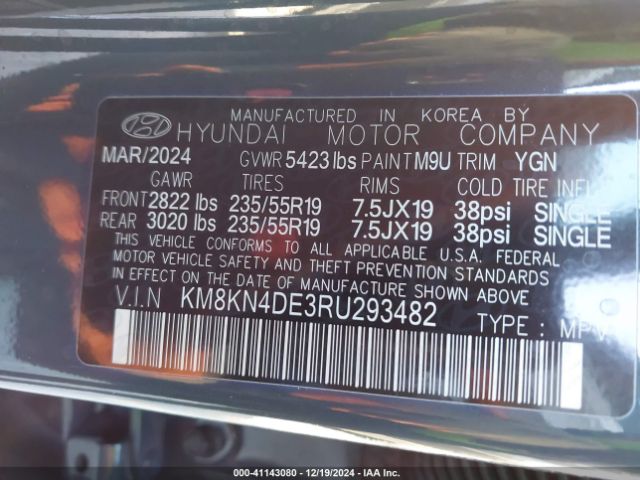 KM8KN4DE3RU293482 Hyundai Ioniq 5 Sel