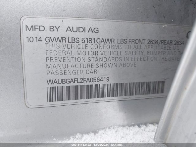 WAUBGAFL2FA056419 Audi S4 3.0t Premium Plus