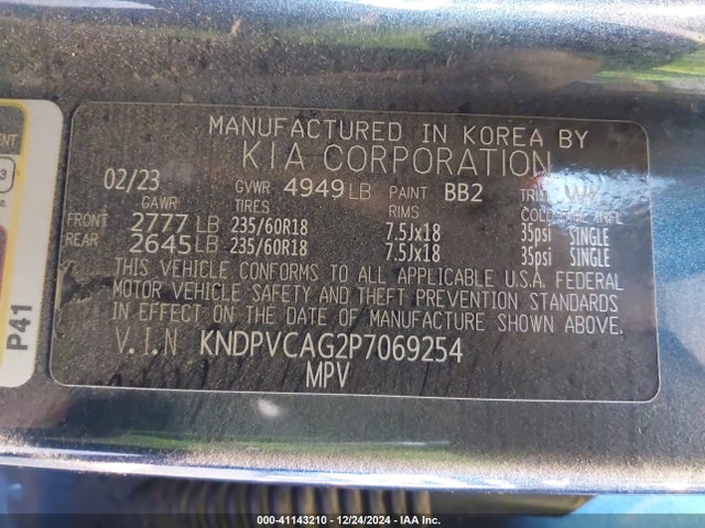 KNDPVCAG2P7069254 KIA Sportage Hybrid Ex