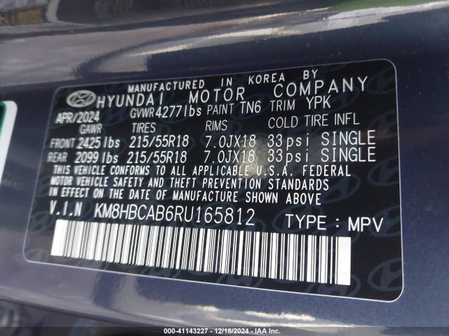 Hyundai Kona Sel 2024 KM8HBCAB6RU165812 Image 9