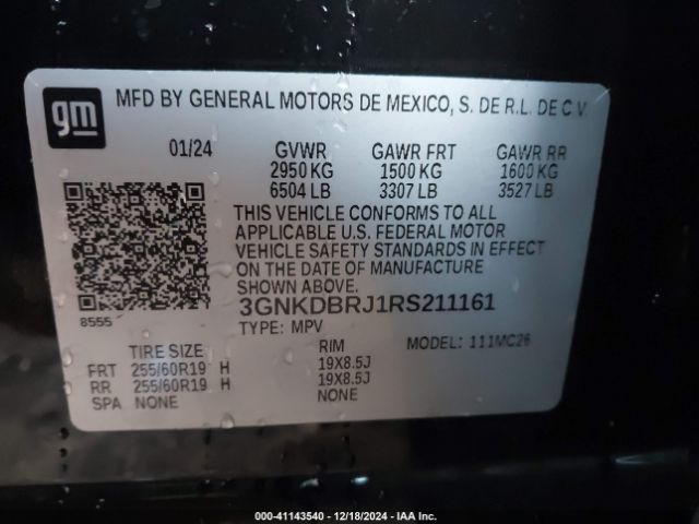 3GNKDBRJ1RS211161 Chevrolet Blazer Ev Eawd 2lt