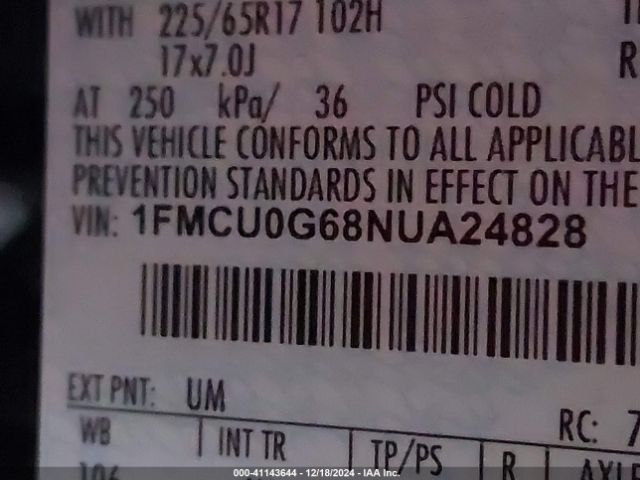 2022 FORD ESCAPE 1FMCU0G68NUA24828 Photo 8