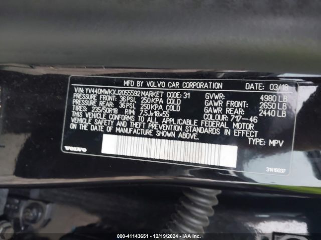 YV440MWKXJ2055592 Volvo V60 Cross Country T5