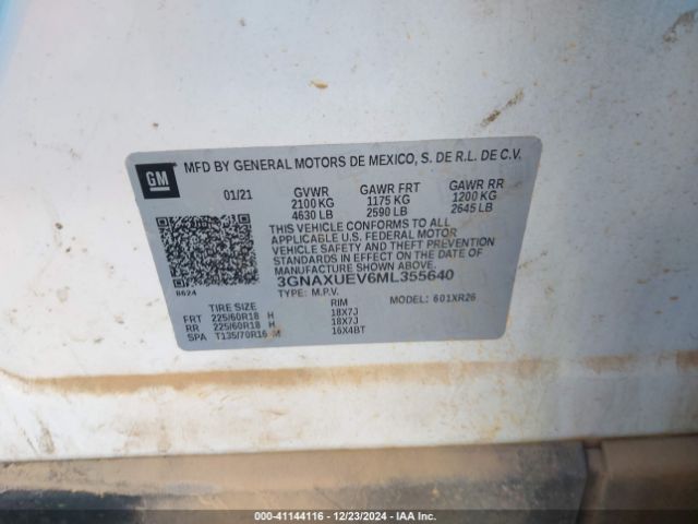 3GNAXUEV6ML355640 Chevrolet Equinox Awd Lt