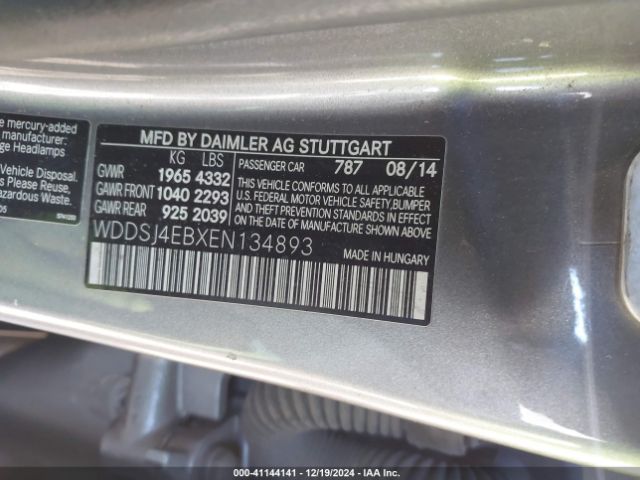 WDDSJ4EBXEN134893 Mercedes-Benz CLA 250