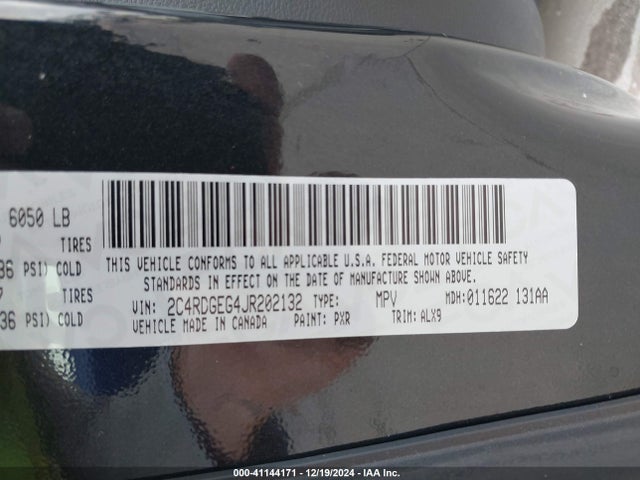 Dodge Grand Caravan Gt 2018 2C4RDGEG4JR202132 Image 9