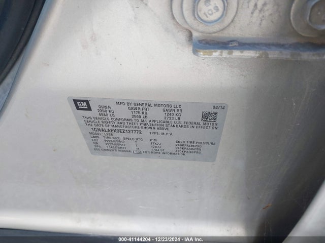 Chevrolet EQUINOX LS 2014 1GNALAEK9EZ127772 Image 9