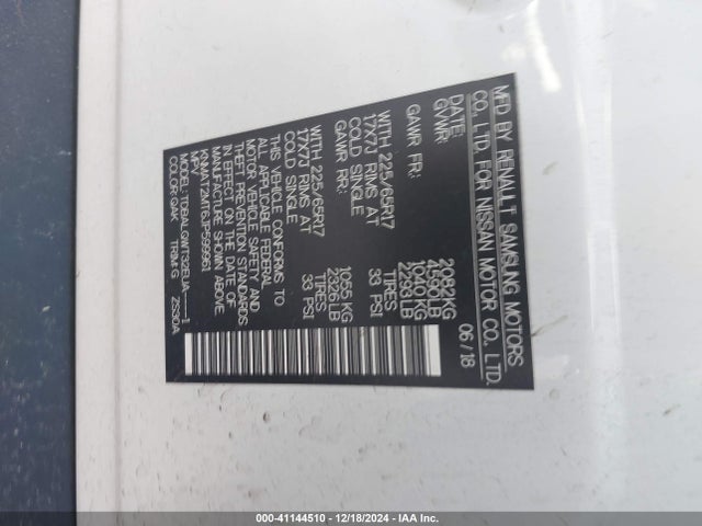 Nissan ROGUE S/SV 2018 KNMAT2MT6JP599961 Image 9