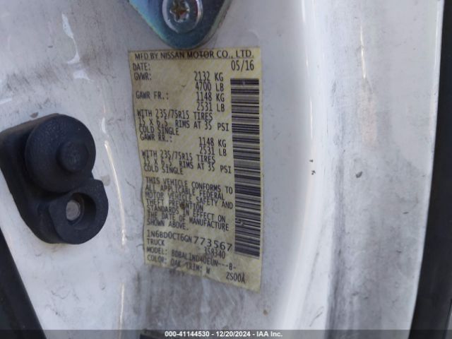1N6BD0CT6GN773567 Nissan FRONTIER S
